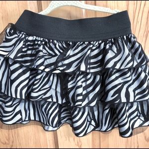 IZ Byer Girls Black Skirt w/Lace on Each Layer